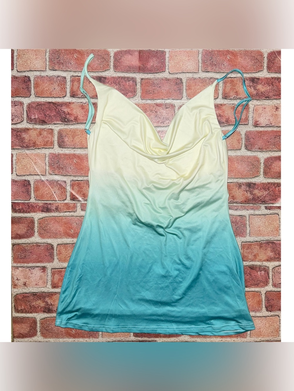 NWT Peppermayo Brinny Mini Dress Green Ombre Open Back Size L Sexy Going Out